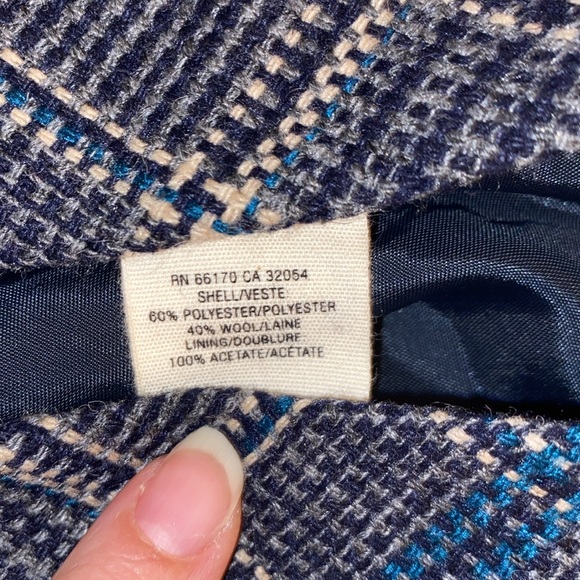 Anthro Floreat Wool Tweed Plaid Ruffle Neckline Pencil Sheath Dress - Picture 10 of 12